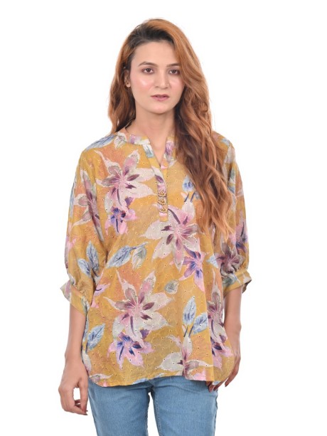 Yellow Chickenkari Top