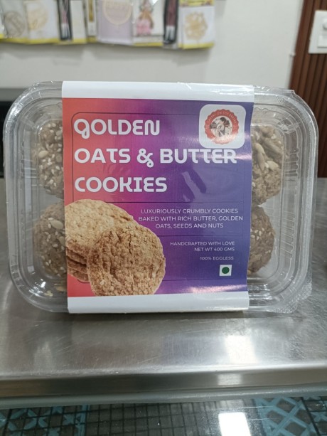 Golden oats and butter cookies