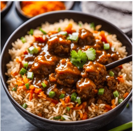 fried rice + Manchurian Gravy