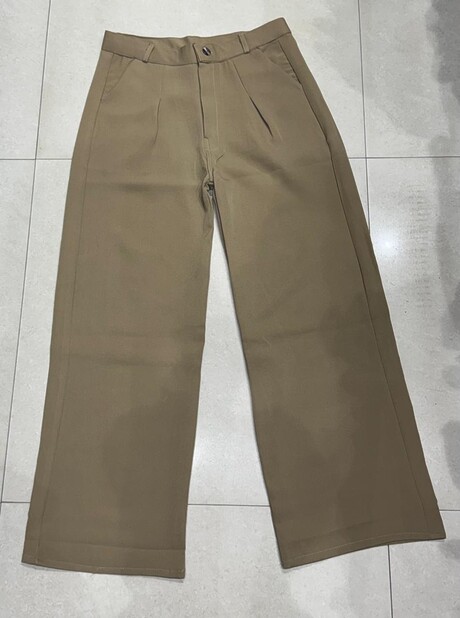 Women’s High-Waist Straight Fit Formal Trousers – Dark Brown