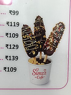 Frozen banana pop